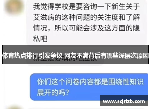 体育热点排行引发争议 网友不满背后有哪些深层次原因